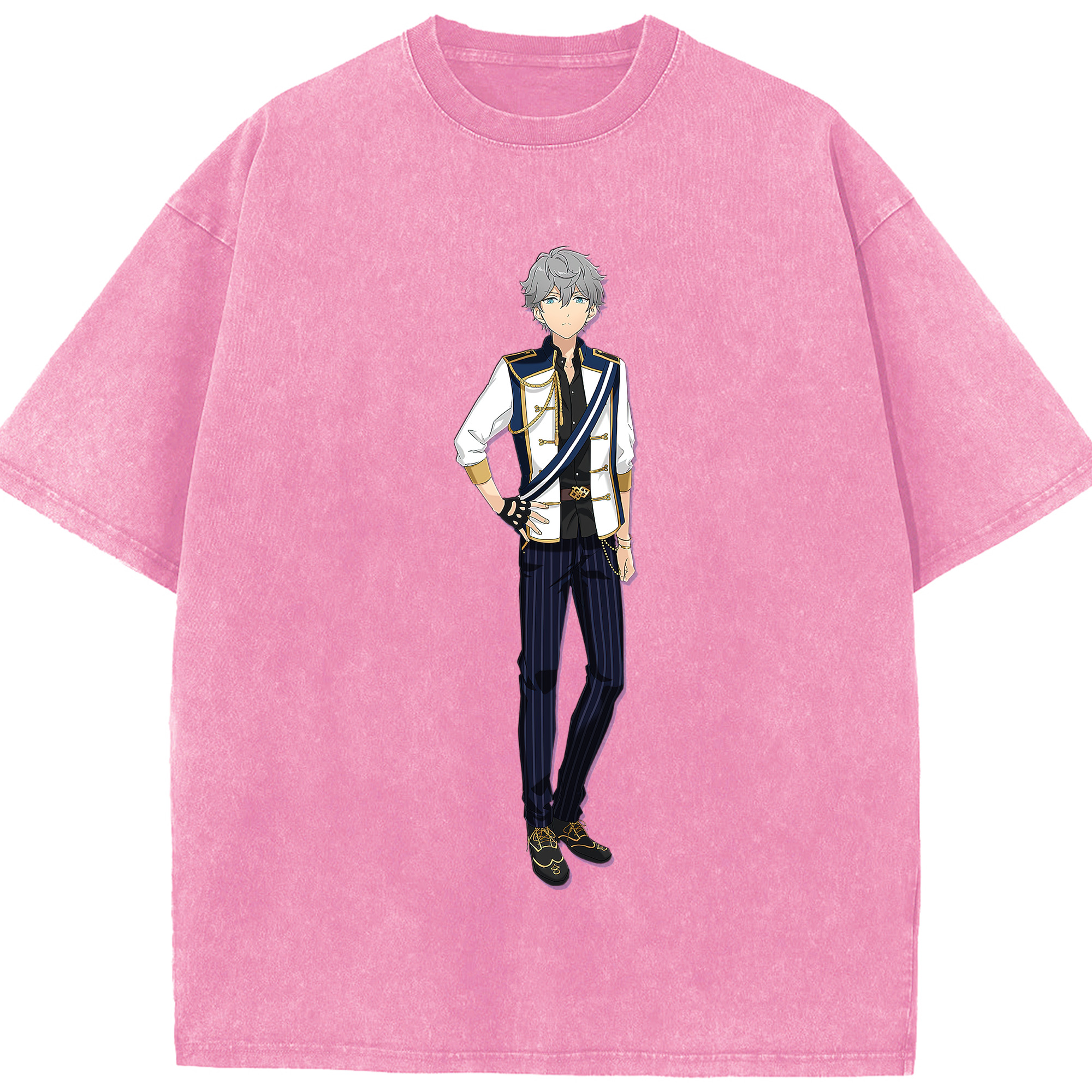 （画像用） あんさんぶるスターズ! Ensemble Stars 綿100% ヴィンテージ風 半袖Tシャツ（フロントプリント）
